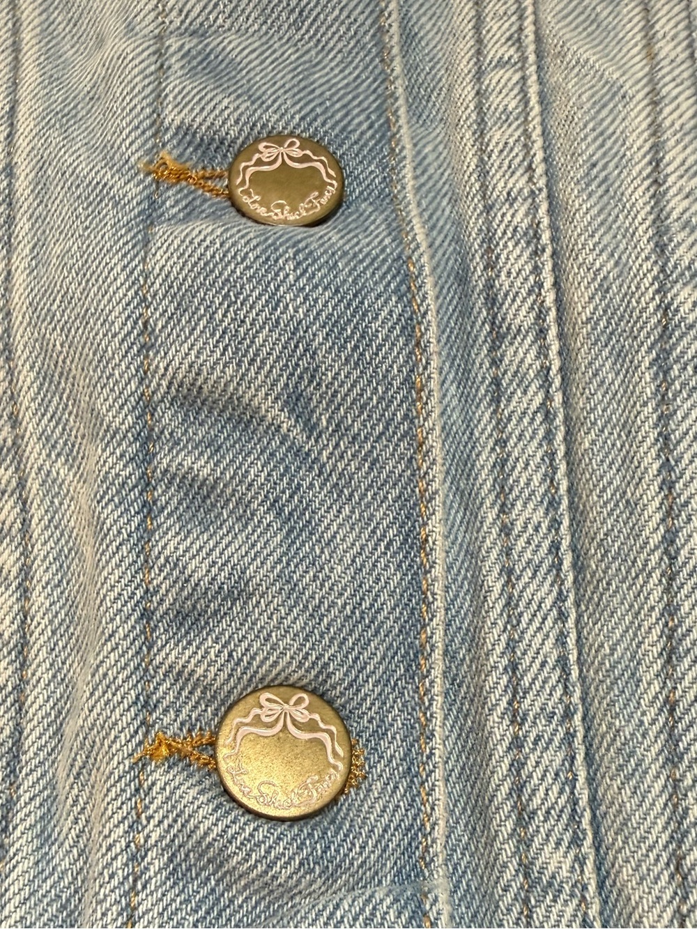 LoveShackFancy Bardot Cherry Denim Jacket - Picture 12 of 15